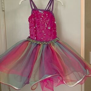 Sparkling Pink and Rainbow Kids Costume